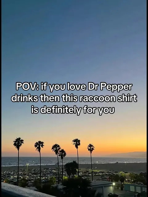 TikTok slideshow cover: Dr Pepper Raccoon Shirt