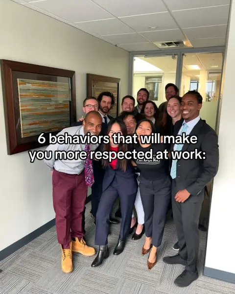 TikTok slideshow cover: 6 behaviors that will make you more respected at work: