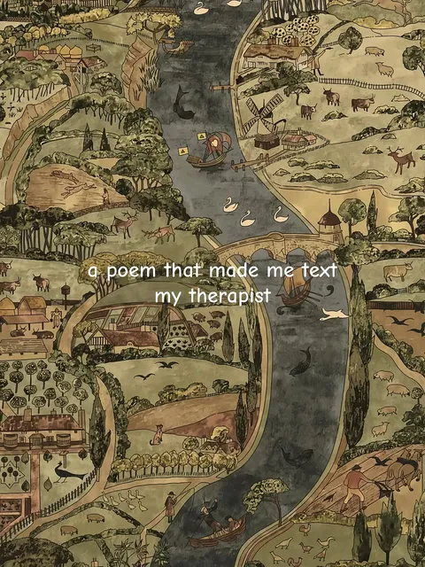 TikTok slideshow cover: a poem that made me text my therapist
