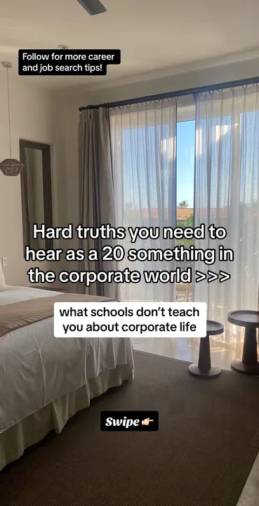 TikTok slideshow cover: Hard truths for 20-somethings