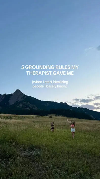 TikTok slideshow cover: 5 Grounding Rules My Therapist Gave Me