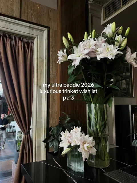 TikTok slideshow cover: my ultra baddie 2026 luxurious trinket wishlist pt. 3