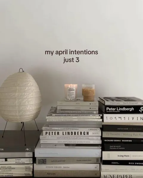 TikTok slideshow cover: my april intentions just 3