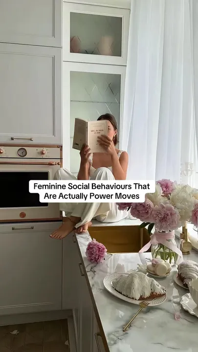 TikTok slideshow cover: Feminine Social Behaviours That Are Actually Power Moves