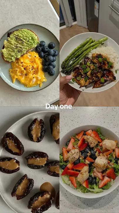 TikTok slideshow cover: Day One Meals