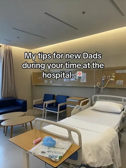 TikTok slideshow cover: My tips for new Dads during your time at the hospital