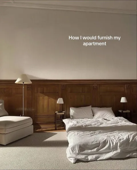 TikTok slideshow cover: How I would furnish my apartment