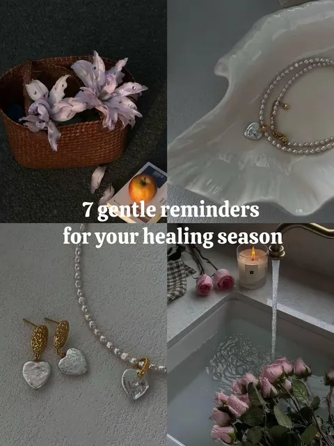 TikTok slideshow cover: 7 gentle reminders for your healing season