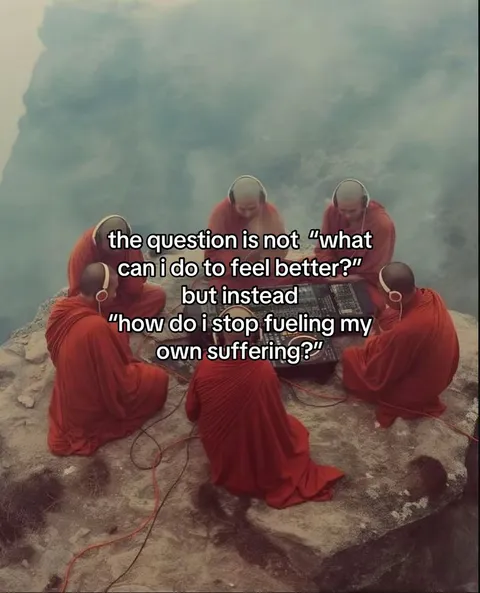 TikTok slideshow cover: Stop fueling your own suffering