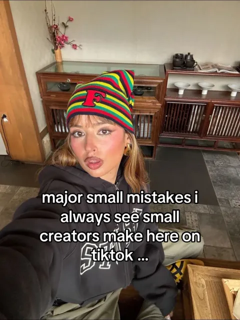 TikTok slideshow cover: major small mistakes i always see small creators make here on stiktok ...