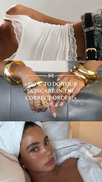 TikTok slideshow cover: How to do your skincare in the correct order!
