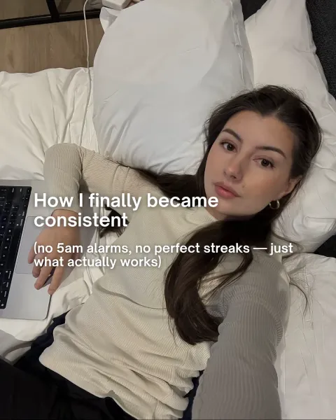 Cover der TikTok-Slideshow: How I finally became consistent