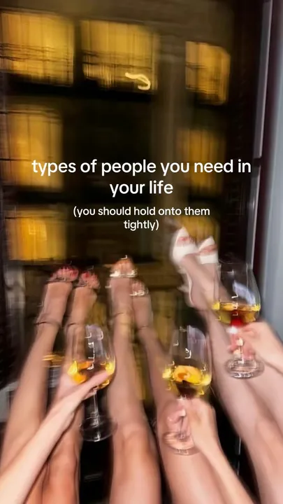 TikTok slideshow cover: Types of people you need in your life