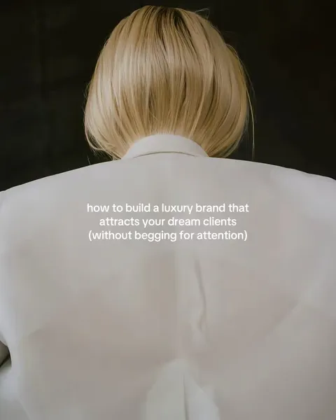 TikTok slideshow cover: how to build a luxury brand that attracts your dream clients
