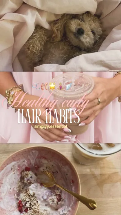 TikTok slideshow cover: Healthy Curly Hair Habits