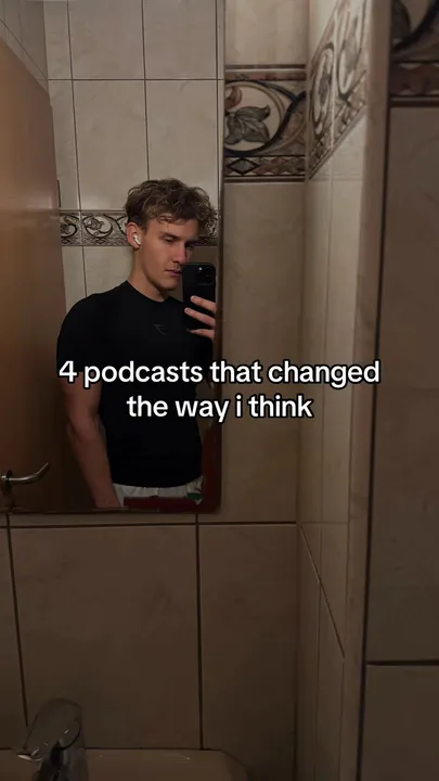 TikTok slideshow cover: 4 podcasts that changed the way i think