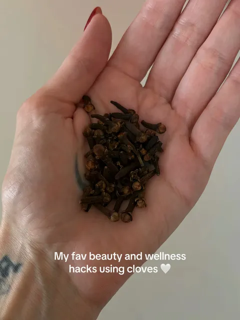 TikTok slideshow cover: Beauty and wellness hacks using cloves
