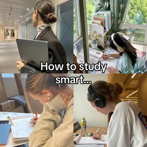 TikTok slideshow cover: How to study smart...