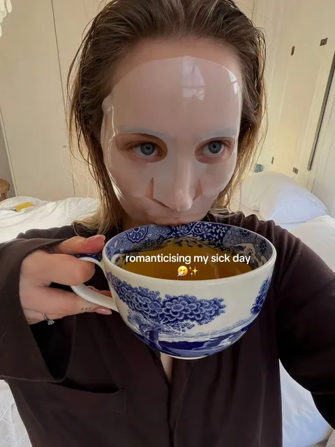 TikTok slideshow cover: romanticising my sick day